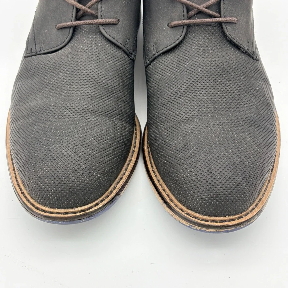 Madden for Buckle Black Perforated Desert‎ Chukka Ankle Boots Mens 10 Vegan
